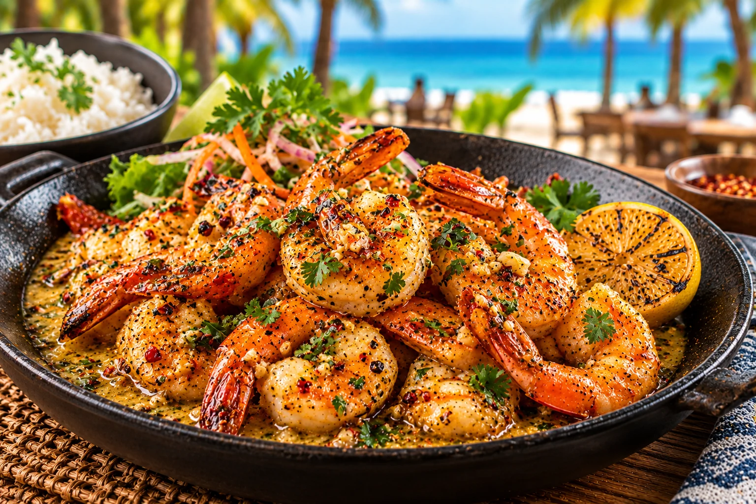 Butter Garlic Pepper Prawns
